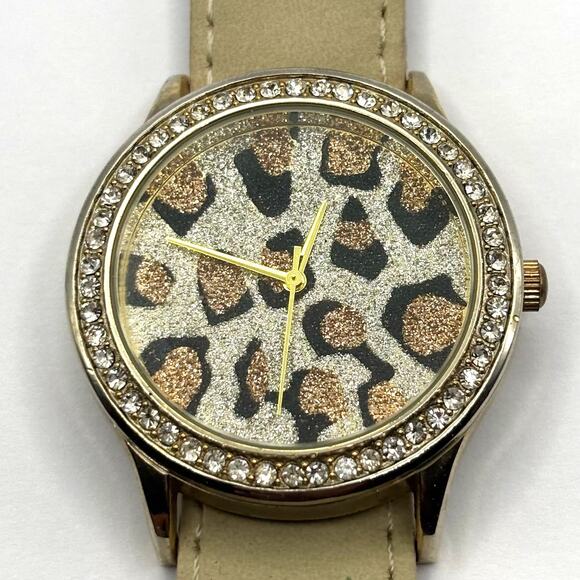 Gold Leopard Print Men's Watch - Picture 3 of 6
